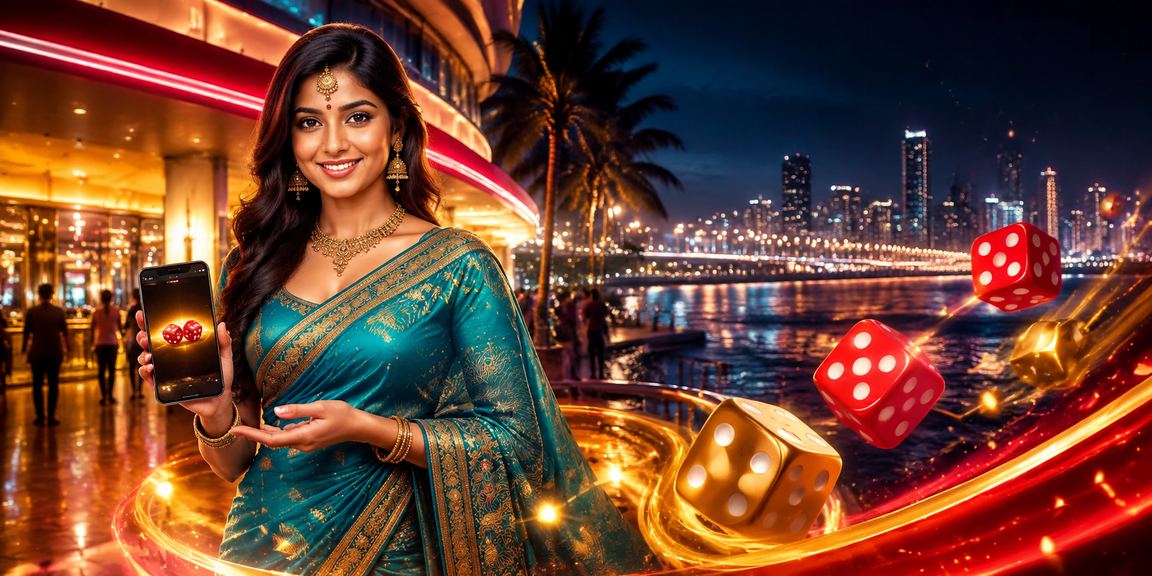 Colorful traditional Indian setting with cards and dice reflecting Andar Bahar culture